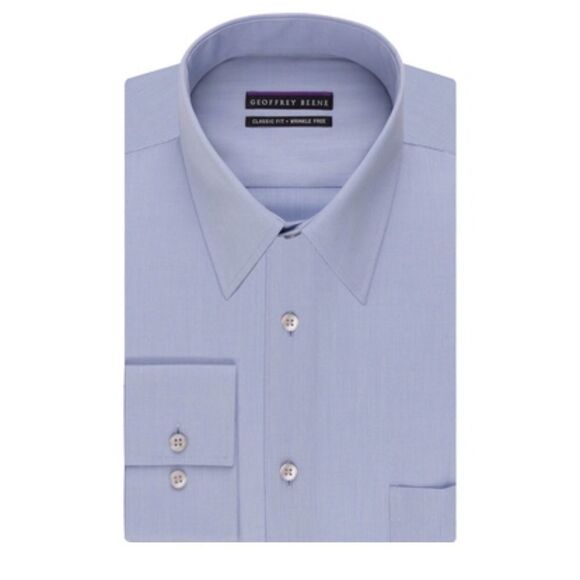 GEOFFREY Beene dress shirt gorpcore blue and white - Picture 6 of 6